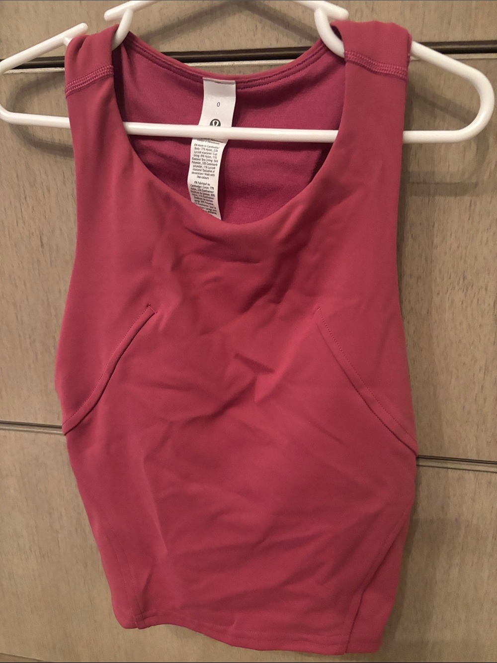 lululemon athletica Sleeveless Athletic Tank Top - Rose size 0
